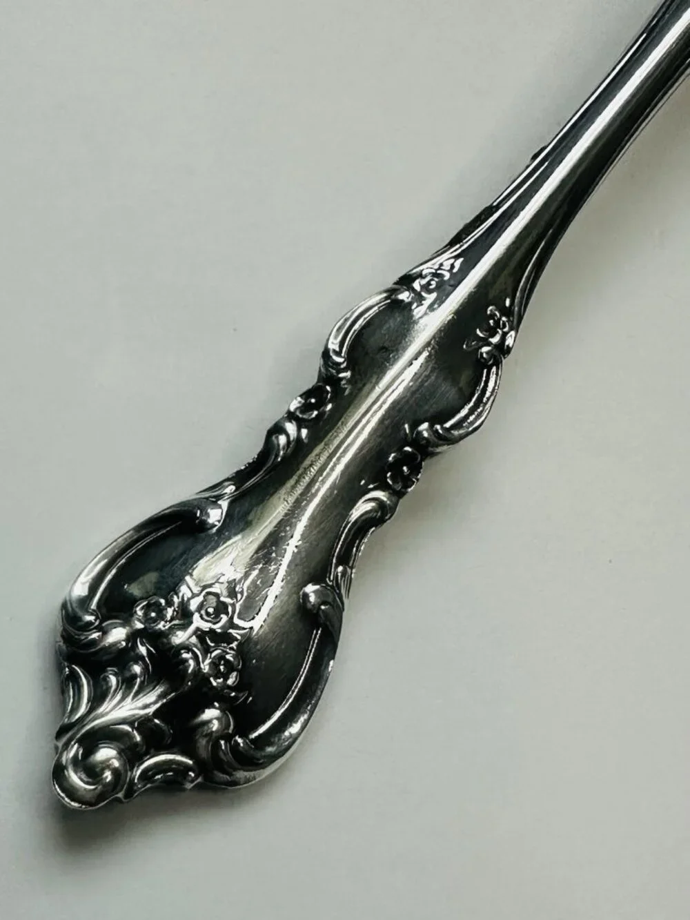 International Deep Silver Orleans French Baroque Sugar Spoon 1964 Silverplate